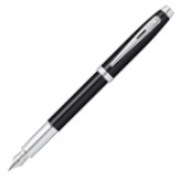 Sheaffer 100 Fountain Pen - Black Lacquer Chrome Trim