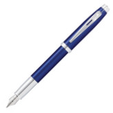 Sheaffer 100 Fountain Pen - Blue Lacquer Chrome Trim