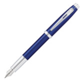 Sheaffer 100 Fountain Pen - Blue Lacquer Chrome Trim
