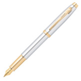 Sheaffer 100 Fountain Pen - Bright Chrome Gold Trim