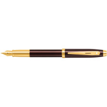 Sheaffer 100 Fountain Pen - Coffee Brown Gold Trim