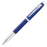 Sheaffer 100 Rollerball Pen - Blue Lacquer Chrome Trim