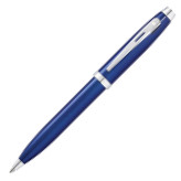 Sheaffer 100 Ballpoint Pen - Blue Lacquer Chrome Trim