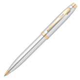 Sheaffer 100 Ballpoint Pen - Bright Chrome Gold Trim