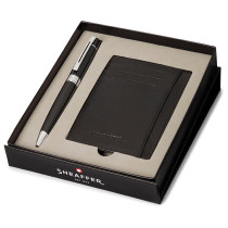 Parker IM Duo Gift Set with Ballpoint Pen & Fountain Pen, Gloss Black with  Gold Trim, Blue Ink Refill & Cartridge