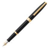 Sheaffer Sagaris Fountain Pen - Gloss Black Gold Trim