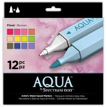 Spectrum Noir Aqua Watercolour Markers - Floral (Pack of 12)