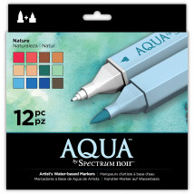 Spectrum Noir Aqua Watercolour Markers - Nature (Pack of 12)