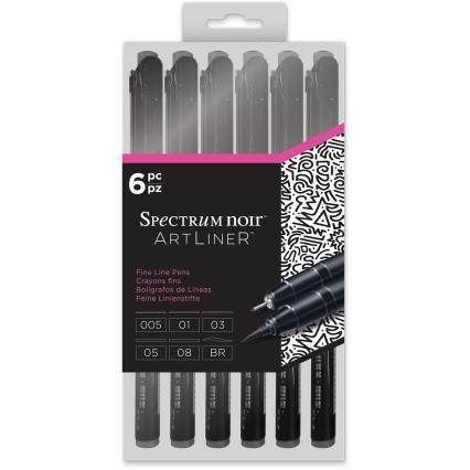 Spectrum Noir Artliner - Black (Pack Of 6)