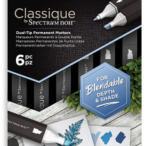 Spectrum Noir Classique Markers - Blues (Pack Of 6)