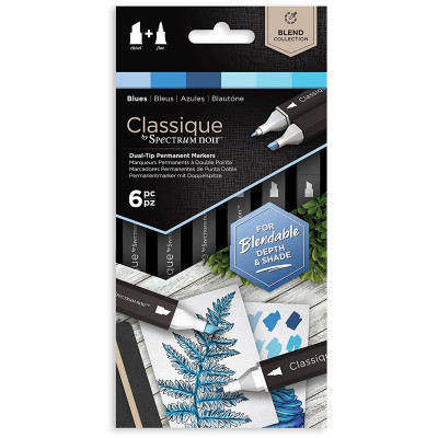 Spectrum Noir Classique Markers - Cool Blues (Pack Of 6)