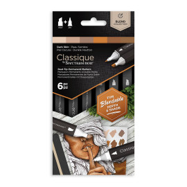 Spectrum Noir Classique Markers - Dark Skin (Pack Of 6)