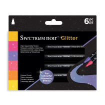 Spectrum Noir Glitter Markers - Vibrant Florals (Pack Of 6)