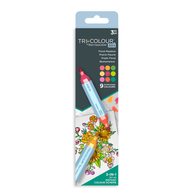 Spectrum Noir TriColour Aqua Markers - Floral Meadow (Pack Of 3)