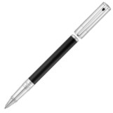 S.T. Dupont D-Initial Rollerball Pen - Duotone Black & Chrome