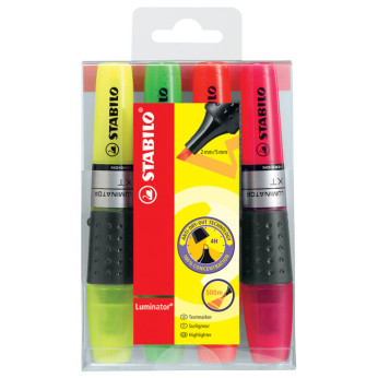 STABILO Luminator Highlighter Pen - Assorted Colours (Pack of 4)