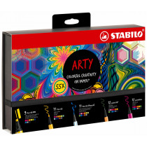 STABILO Creative Pen Set - ARTY - Pack of 55 - Assorted Colours