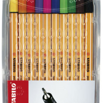 STABILO point 88 Fineliner Pen - Assorted Colours (Pack of 10)