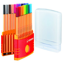 STABILO point 88 Fineliner Pen - Assorted Colours (Colourparade of 20)