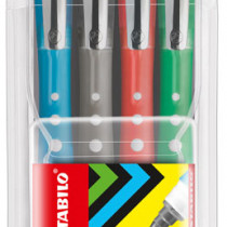STABILO Worker Rollerball Pen - Assorted Colours (Pack of 4)
