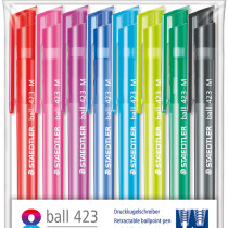 Staedtler 4230 Ballpoint Pen - Assorted Colours (Pack of 8)