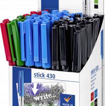 Staedtler 430 Stick Ballpoint Pens - Assorted Colours (Cup of 50)