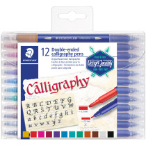 Staedtler Duo Calligraphy Marker - Assorted Colours (Wallet of 12)