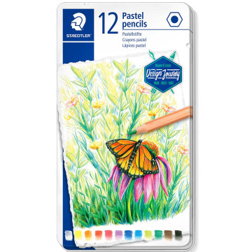 Staedtler Design Journey Pastel Pencils - Assorted Colours (Tin of 12)