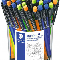 Staedtler Graphite 777 Mechanical Pencils - 0.5mm - Assorted Colours (Cup of 50)