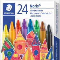 Staedtler Noris Club Wax Crayons - Assorted Colours (Pack of 24)