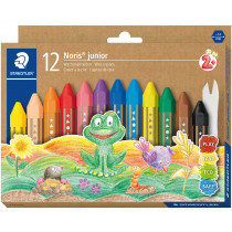 Staedtler Noris Junior Wax Crayons - Assorted Colours (Box of 12)