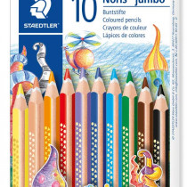 Staedtler Noris Jumbo Triplus Colouring Pencils - Assorted Colours (Pack of 10)