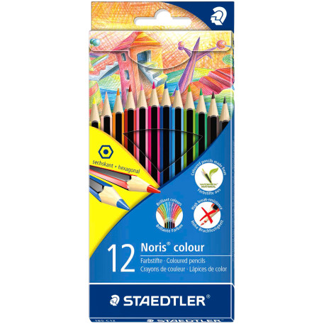 Staedtler Noris Colour Pencils - Assorted Colours (Pack of 12)