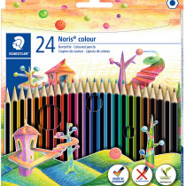 Staedtler Noris Colour Pencils - Assorted Colours (Wide Pack of 24)