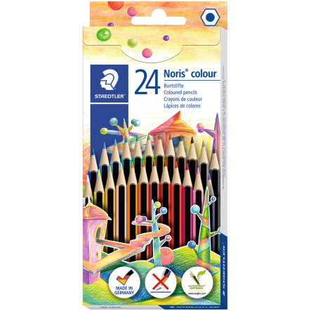 Staedtler Noris Colour Pencils - Assorted Colours (Pack of 24)