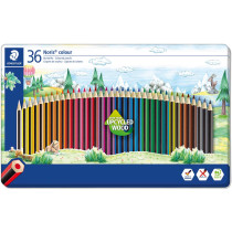 Staedtler Noris Colouring Pencils - Assorted Colours (Tin of 36)