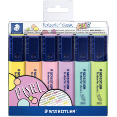 Staedtler Textsurfer Highlighter - Assorted Colours (Wallet of 6)