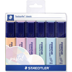 Staedtler Textsurfer Classic Highlighters - Pastel Colours (Pack of 6)