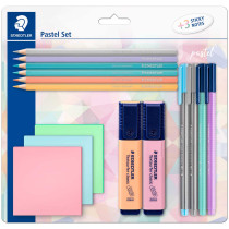 Staedtler Textsurfer Pastel Highlighter Set with Post-it Notes