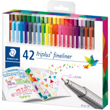 Staedtler Triplus Fineliner Pens - Assorted Colours (Pack of 42)