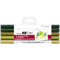 Tombow ABT PRO Markers - Green Colours (Pack of 5)