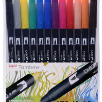 Tombow ABT Dual Brush Pens - Primary Colours (Pack of 12)