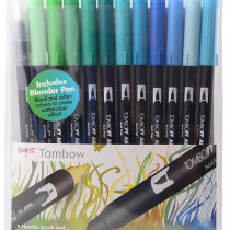 Tombow ABT Dual Brush Pens - Ocean Colours (Pack of 12)