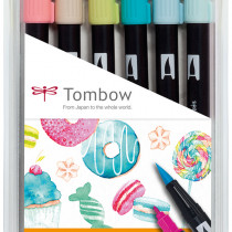 Tombow ABT Dual Brush Pens - Candy Colours (Pack of 6)