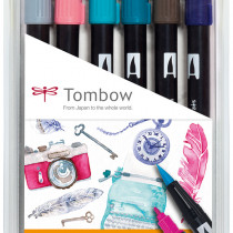 Tombow ABT Dual Brush Pens - Vintage Colours (Pack of 6)