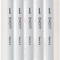 Uni-Ball PEM-SY Emott Fineliner Pens - Floral Colours (Pack of 5)