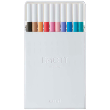 Uni-Ball PEM-SY Emott Fineliner Pens - Set No.2 (Pack of 10)