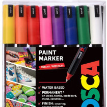 POSCA PC-1MR Ultra Fine Bullet Tip Marker Pens - Assorted Colours (Pack of 16)