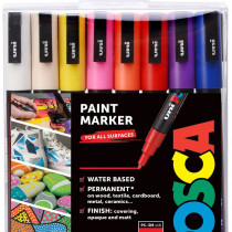 POSCA PC-3M Fine Bullet Tip Marker Pens - Assorted Colours (Pack of 16)