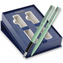 Waterman Allure Fountain & Ballpoint Pen Gift Set - Pastel Green Chrome Trim